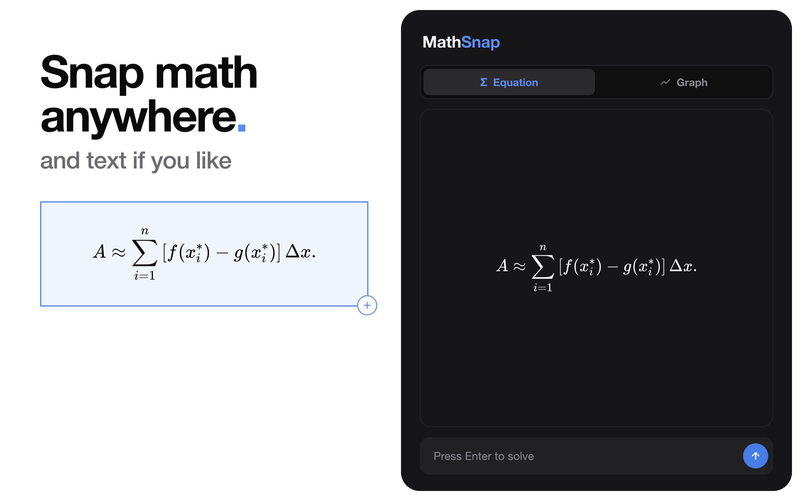 Snapping a math equation from a webpage with MathSnap's Alt+drag selection tool